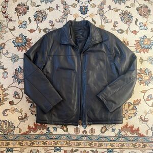 Jos. A. Bank Black Leather Jacket